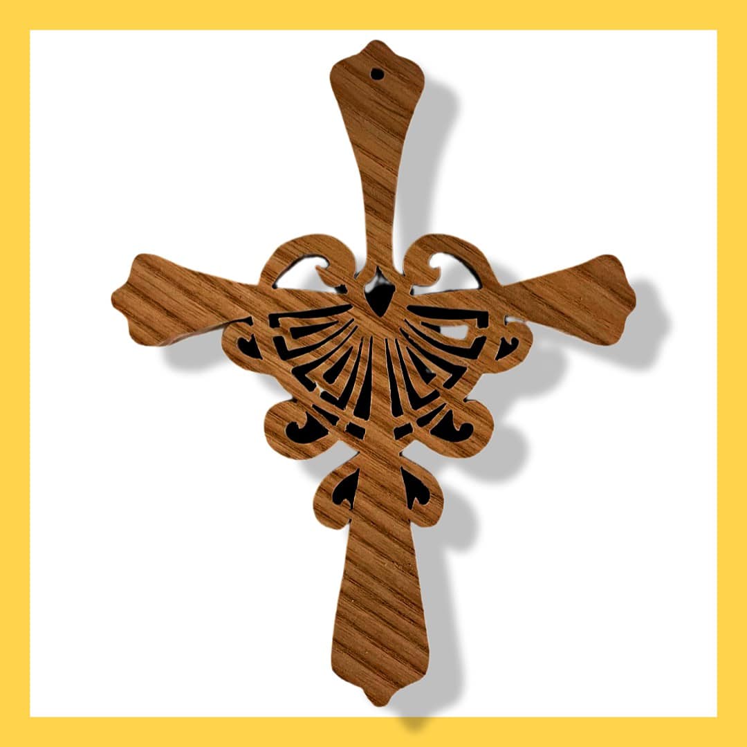 Cross with fancy heart