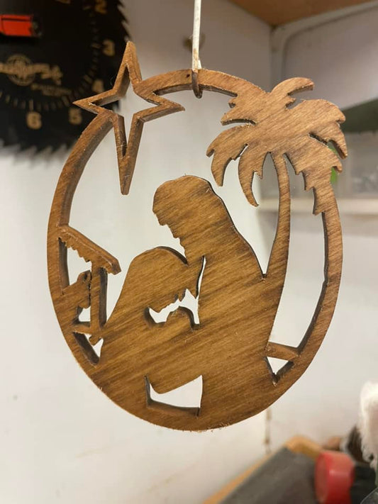 Nativity with a cute donkey